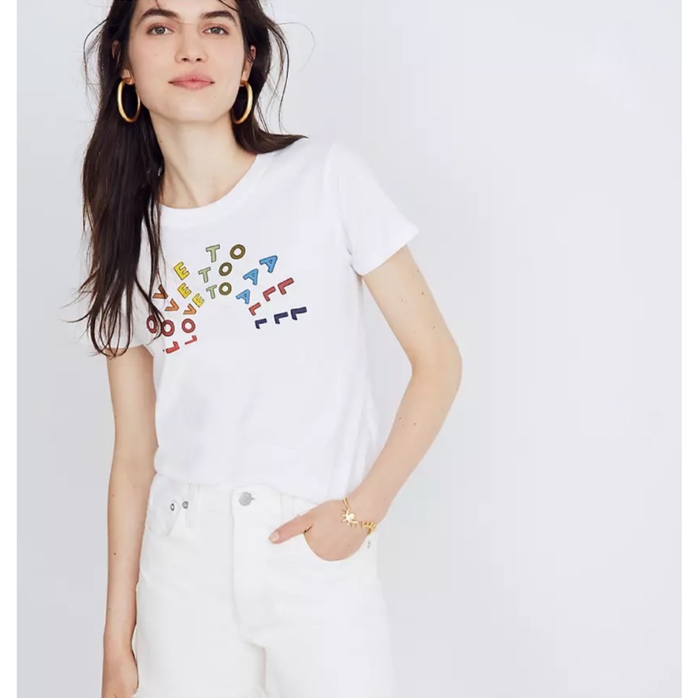 Madewell Love To All T-shirt - SIZE MEDIUM